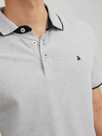 Футболки і поло JACK & JONES PAULOS POLO модель 12136668_Light Grey Melange SLIM FI Фото