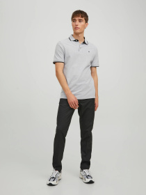 Футболки і поло JACK & JONES PAULOS POLO модель 12136668_Light Grey Melange SLIM FI Фото