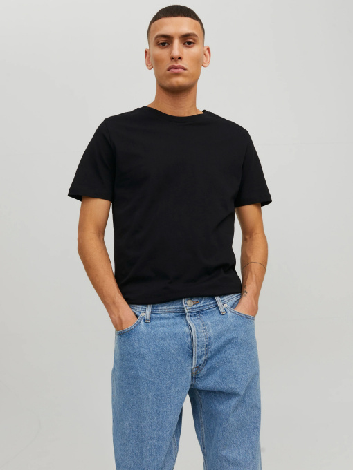 Футболки и поло JACK & JONES ORGANIC BASIC TEE модель 12156101_Black SLIM Фото