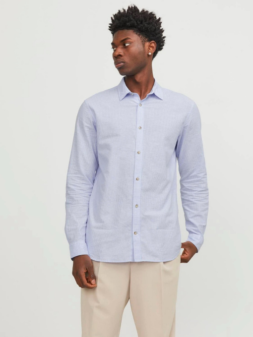 Рубашки JACK & JONES модель 12248384_Cashmere Blue /WHITE Фото