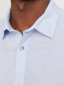 Рубашки JACK & JONES модель 12248384_Cashmere Blue /WHITE Фото