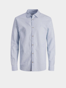 Рубашки JACK & JONES модель 12248384_Cashmere Blue /WHITE Фото