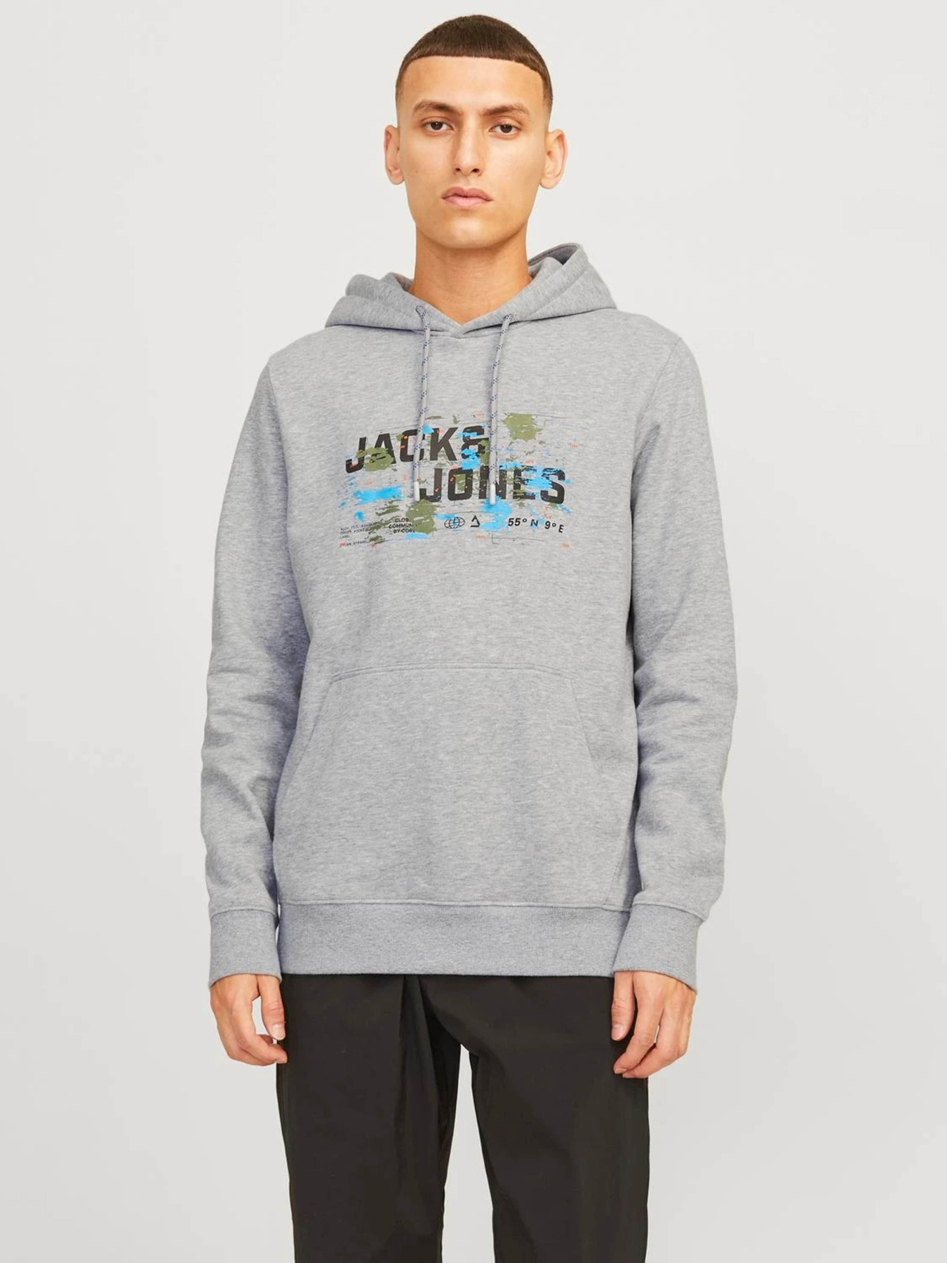 Худі та світшоти JACK & JONES модель 12261670_Light Grey Melange Худі та світшоти JACK & JONES модель 12261670_Light Grey Melange Фото