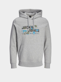 Худі та світшоти JACK & JONES модель 12261670_Light Grey Melange Фото