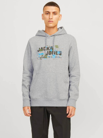 Худи и свитшоты JACK & JONES модель 12261670_Light Grey Melange Фото