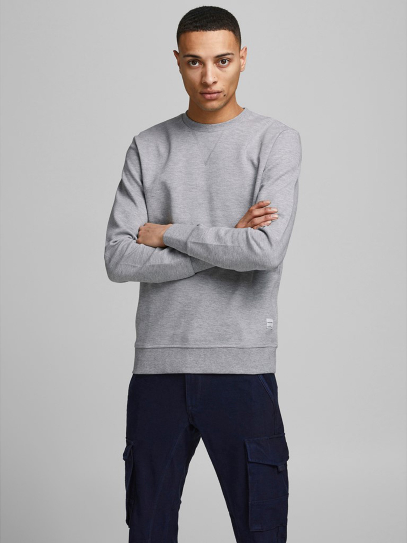 Худі та світшоти JACK & JONES модель 12181903_Light Grey Melange Худі та світшоти JACK & JONES модель 12181903_Light Grey Melange Фото