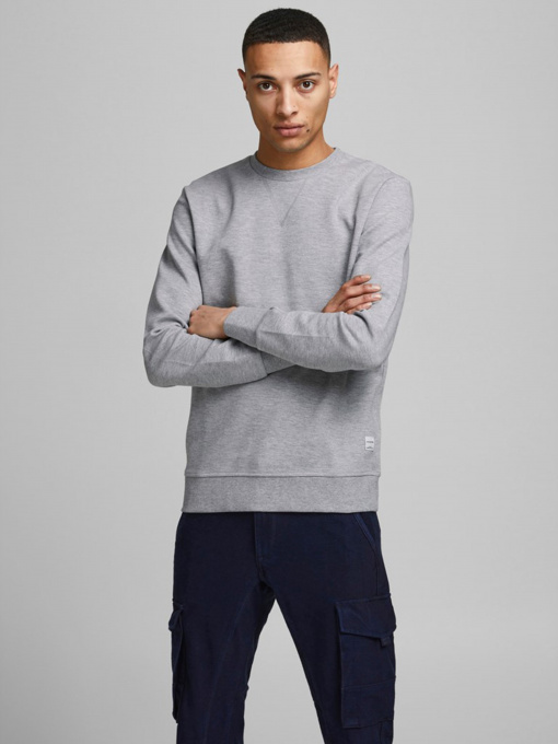 Худи и свитшоты JACK & JONES модель 12181903_Light Grey Melange Фото