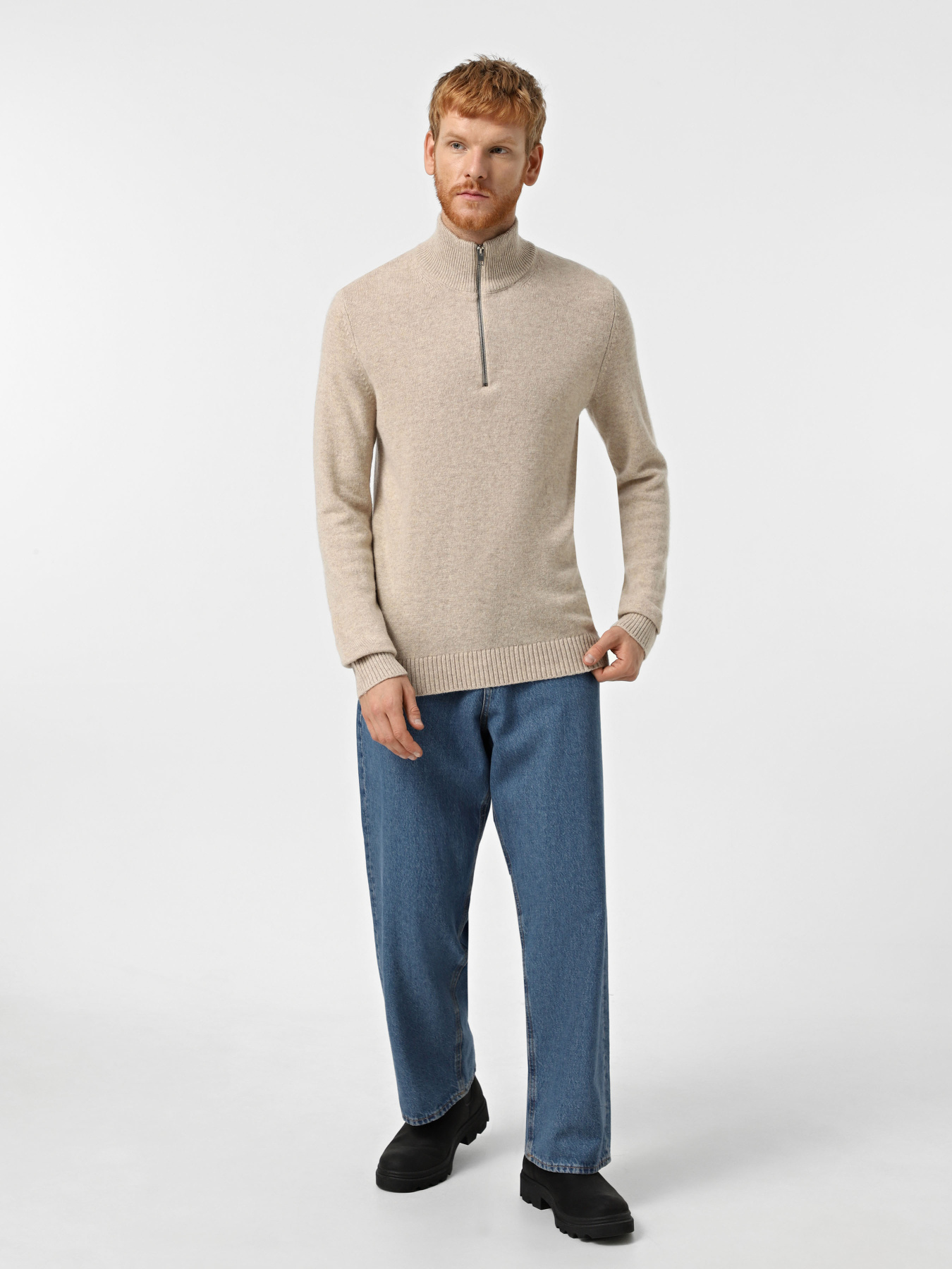 Светри та кардигани JACK & JONES модель 12259679_Oatmeal MELANGE Светри та кардигани JACK & JONES модель 12259679_Oatmeal MELANGE Фото
