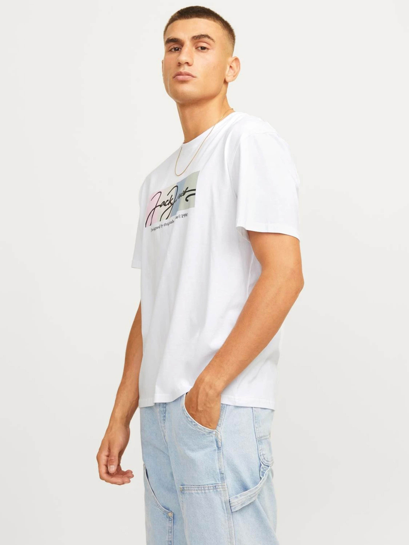 Футболки и поло JACK & JONES модель 12262662_Bright White Футболки и поло JACK & JONES модель 12262662_Bright White Фото