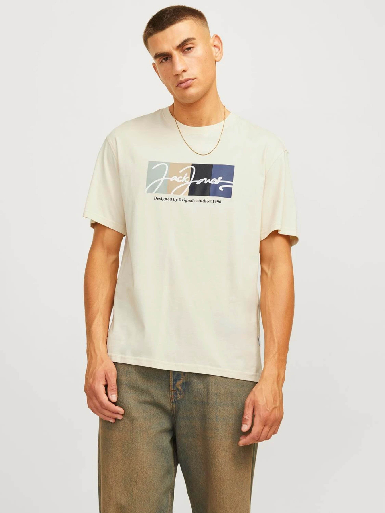Футболки и поло JACK & JONES модель 12262662_Buttercream Футболки и поло JACK & JONES модель 12262662_Buttercream Фото
