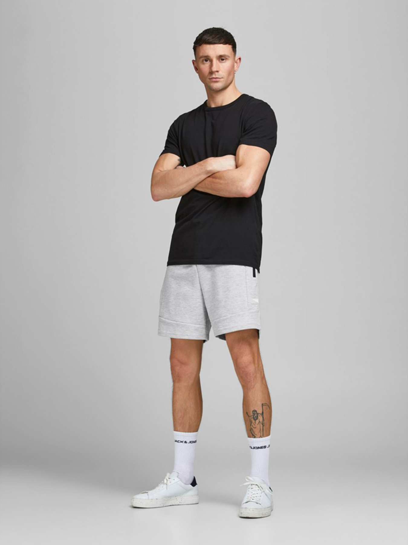 Шорты JACK & JONES модель 12186750_Light Grey Melange Фото