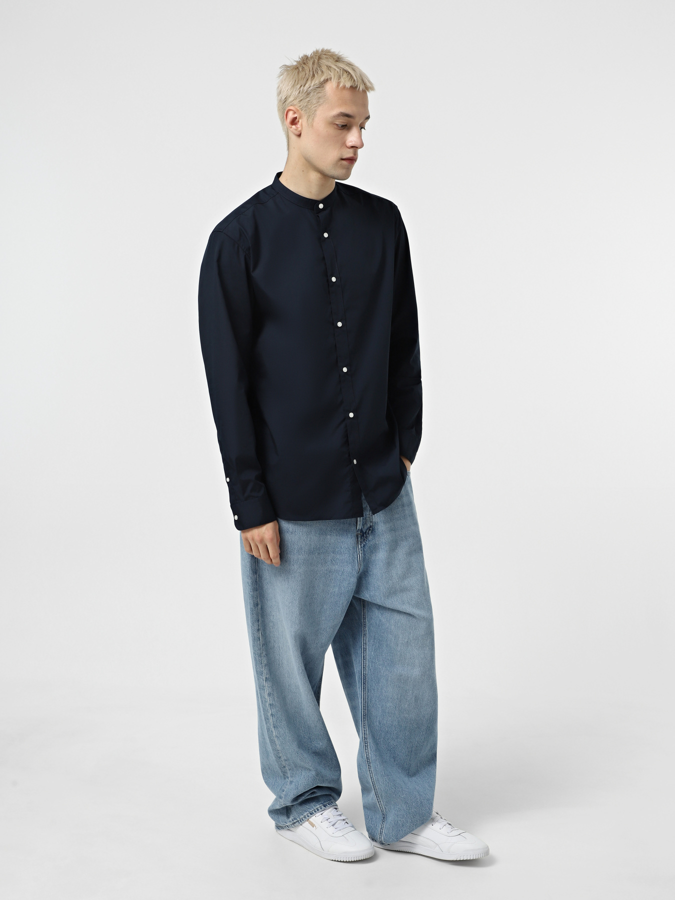Рубашки JACK & JONES JOE SHIRT модель 12205921_Navy Blazer Фото