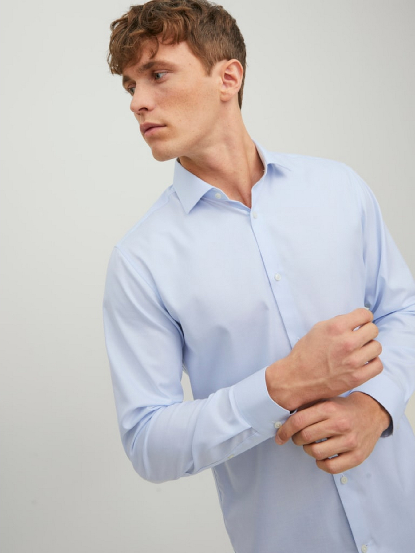 Рубашки JACK & JONES модель 12227385_Cashmere Blue SLIM FIT Фото