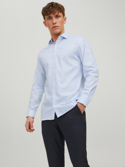 Сорочки JACK & JONES модель 12227385_Cashmere Blue SLIM FIT Фото