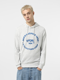 Худи и свитшоты JACK & JONES модель 12269353_White Melange Фото
