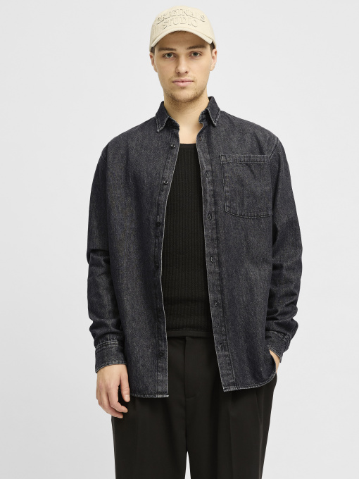 Сорочки JACK & JONES CREEK SHIRT модель 12270005_Black Denim Фото