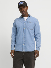 Сорочки JACK & JONES модель 12270005_Blue Denim LIGHT BLUE Фото