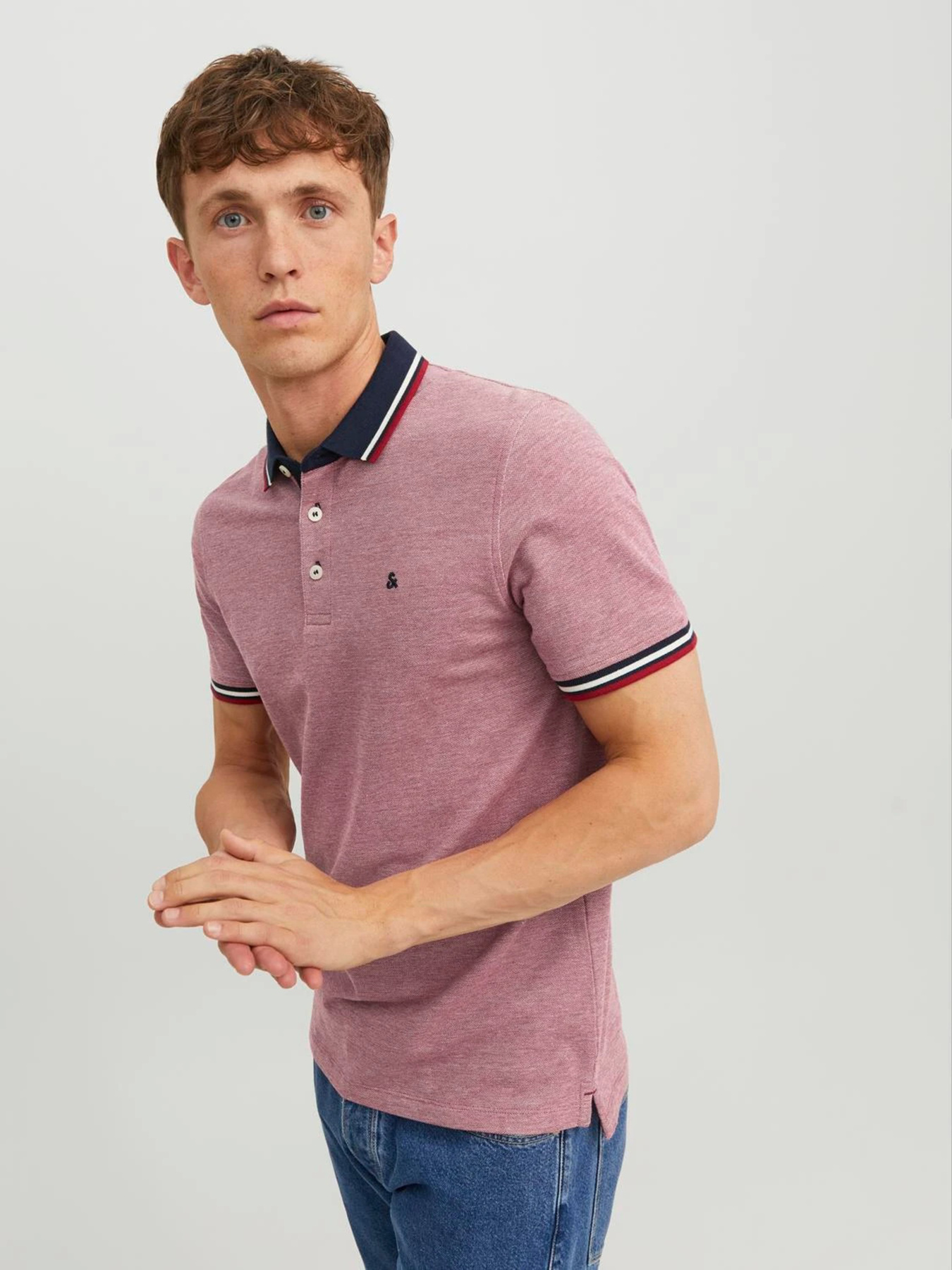 Футболки і поло JACK & JONES модель 12136668_Rio Red SLIM FIT Футболки і поло JACK & JONES модель 12136668_Rio Red SLIM FIT Фото
