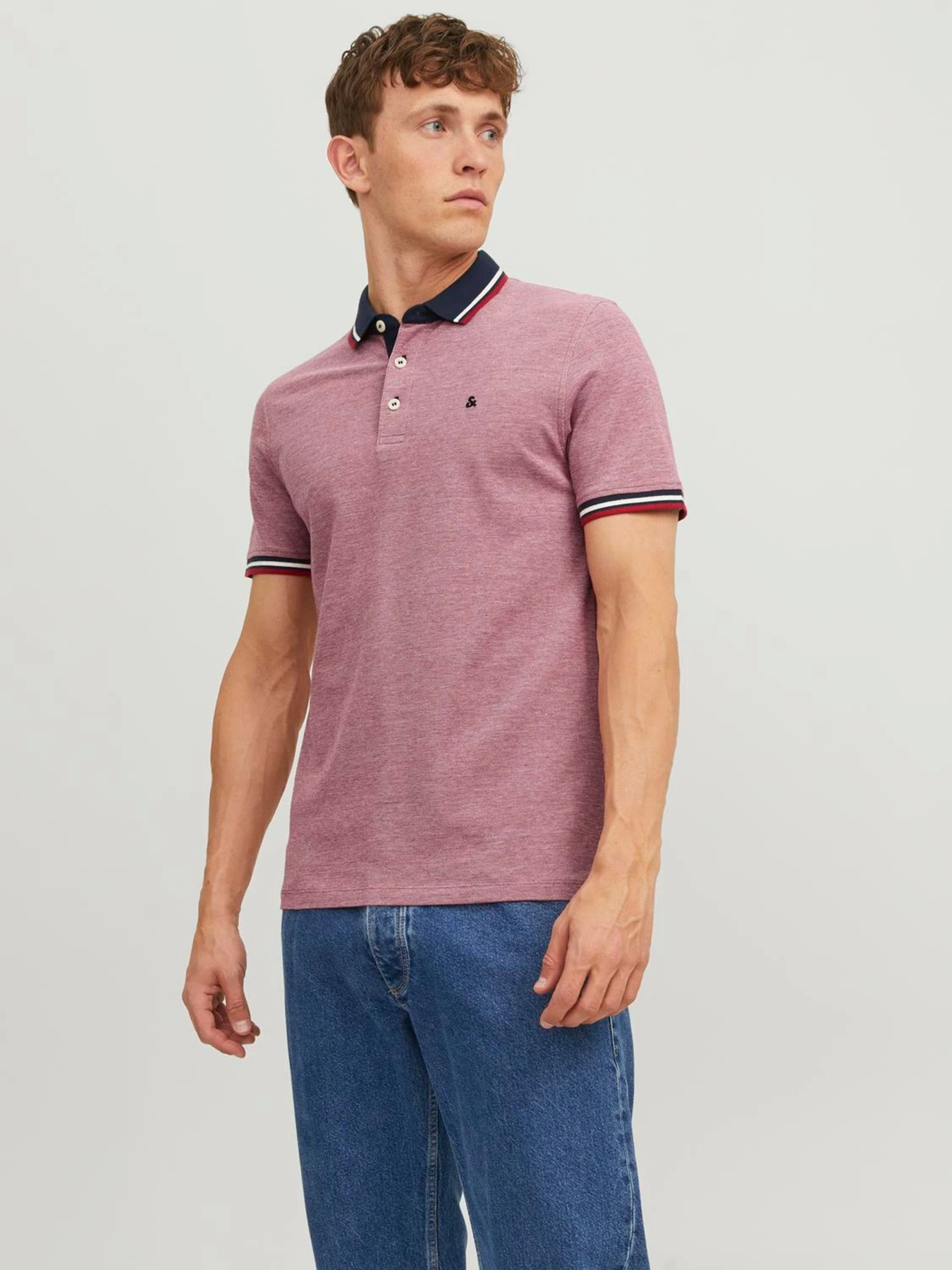 Футболки і поло JACK & JONES модель 12136668_Rio Red SLIM FIT Футболки і поло JACK & JONES модель 12136668_Rio Red SLIM FIT Фото