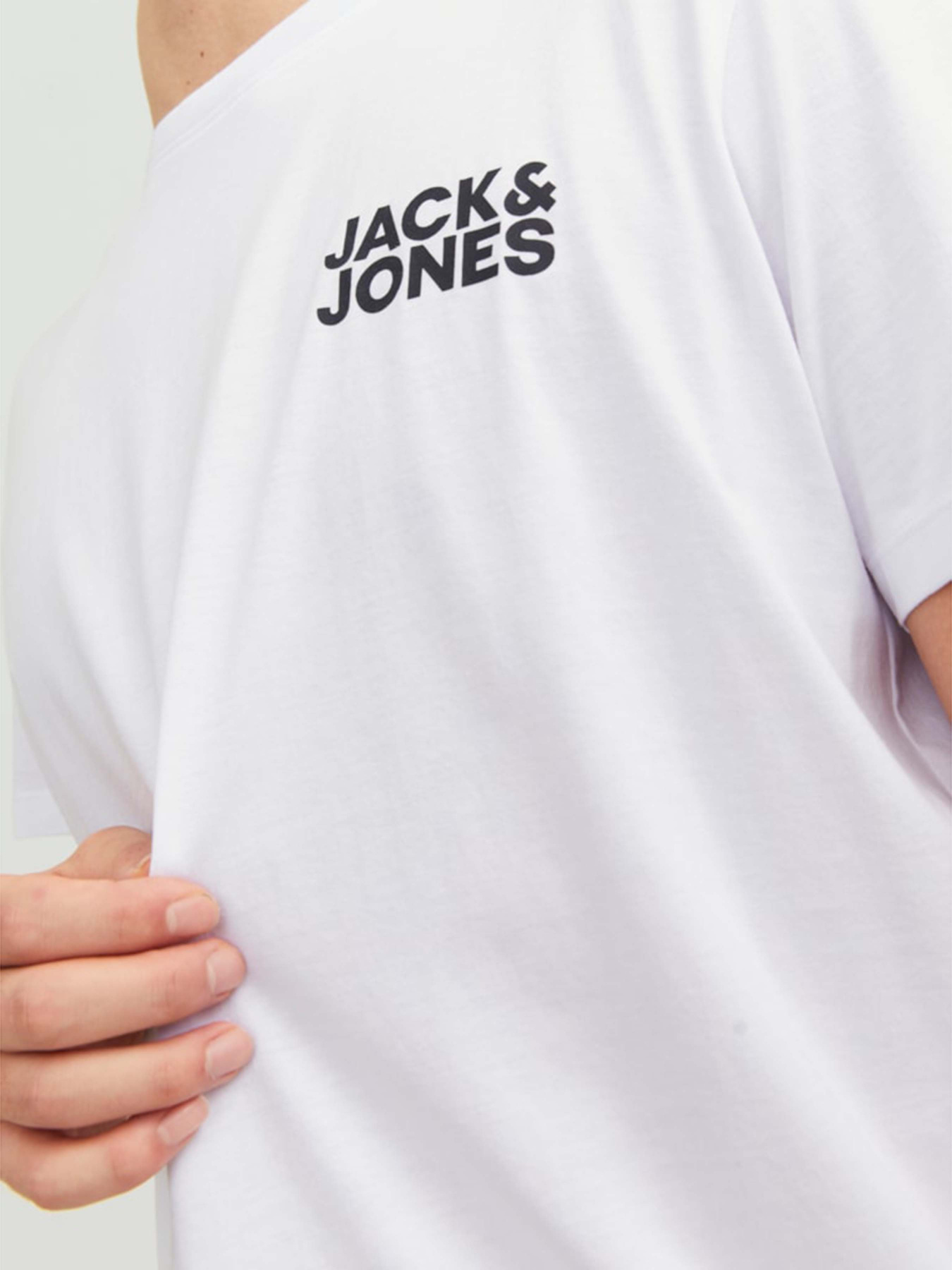 Футболки и поло JACK & JONES CORP LOGO TEE модель 12151955_White Slim/Small Print/Bla Футболки и поло JACK & JONES CORP LOGO TEE модель 12151955_White Slim/Small Print/Bla Фото