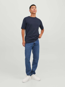 Футболки і поло JACK & JONES ORGANIC BASIC TEE модель 12156101_Navy Blazer SLIM Фото