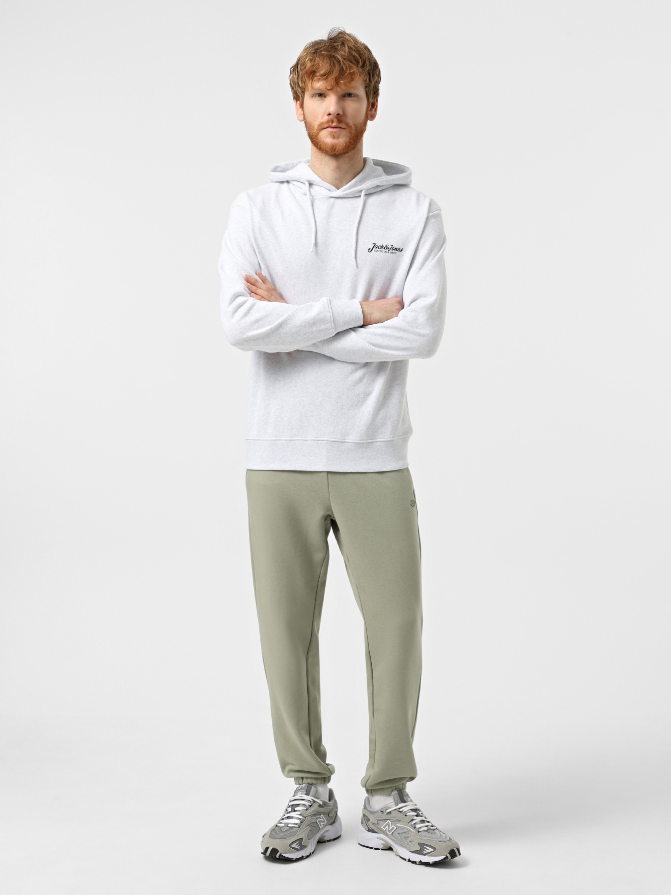 Худи и свитшоты JACK & JONES модель 12268436_White Melange Фото