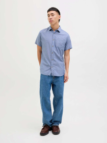 Рубашки JACK & JONES модель 12268993_Ensign Blue Фото