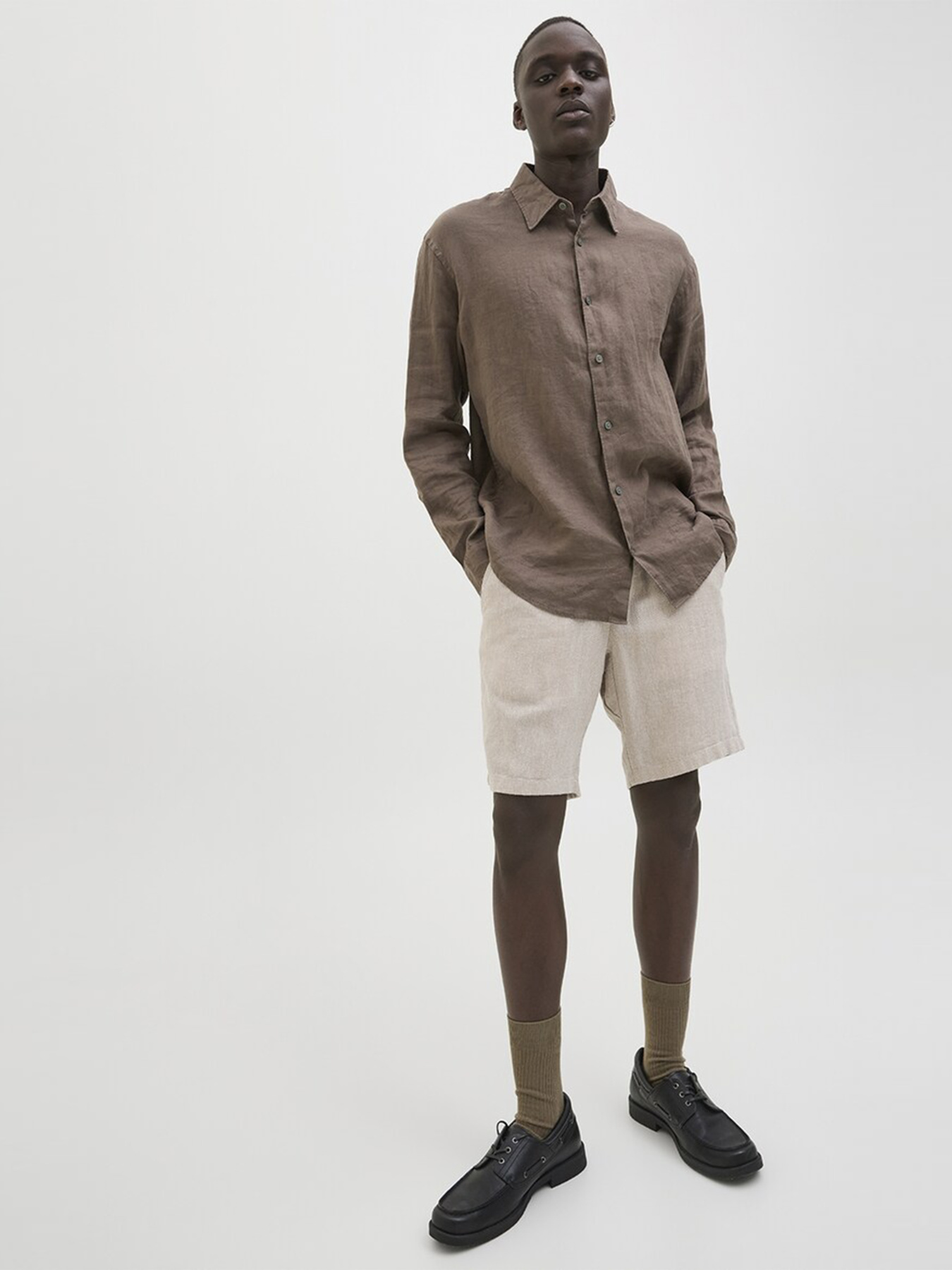 Шорты JACK & JONES модель 12269376_Crockery Herringbone Шорты JACK & JONES модель 12269376_Crockery Herringbone Фото
