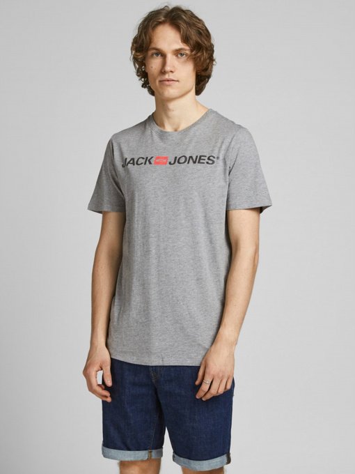 Футболки и поло JACK & JONES модель 12137126_Light Grey Melange Фото