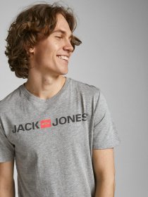 Футболки і поло JACK & JONES модель 12137126_Light Grey Melange Фото