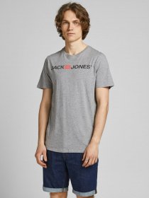 Футболки і поло JACK & JONES модель 12137126_Light Grey Melange Фото