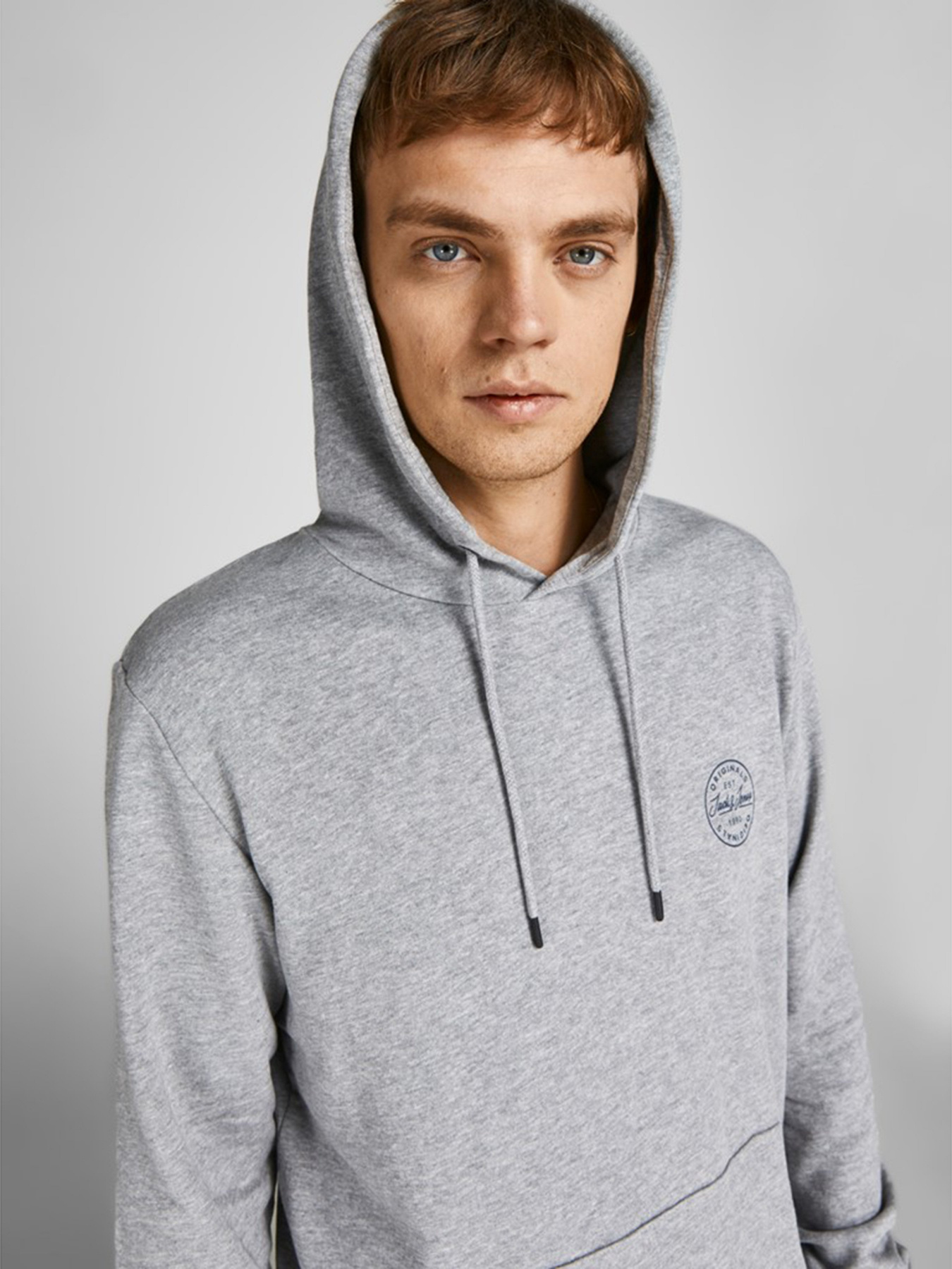 Худі та світшоти JACK & JONES модель 12205081_Light Grey Melange Худі та світшоти JACK & JONES модель 12205081_Light Grey Melange Фото