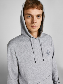 Худі та світшоти JACK & JONES модель 12205081_Light Grey Melange Фото