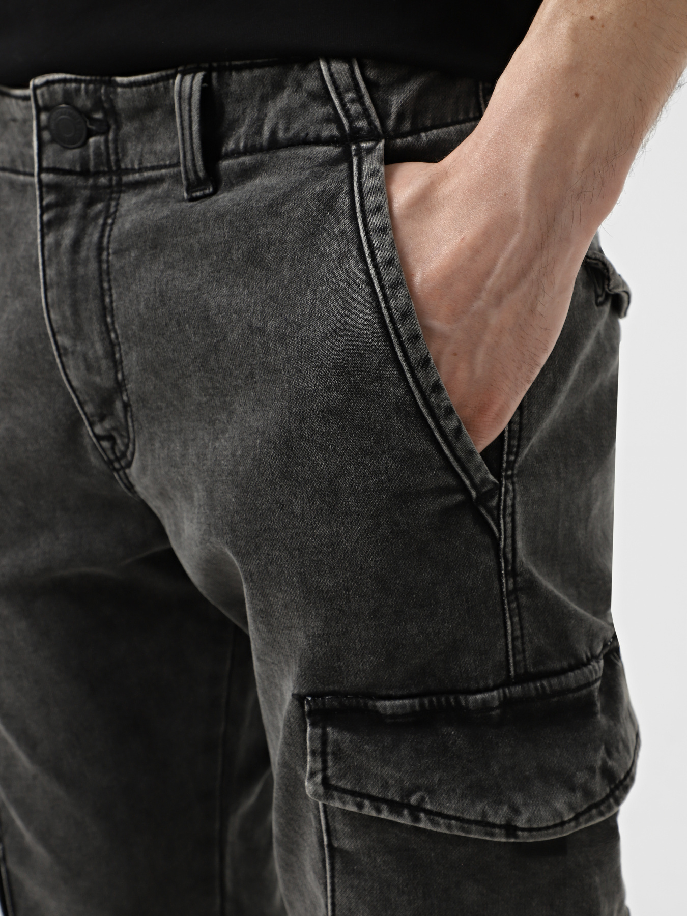 Брюки JACK & JONES модель 12269597_Black Denim MF 002 Фото