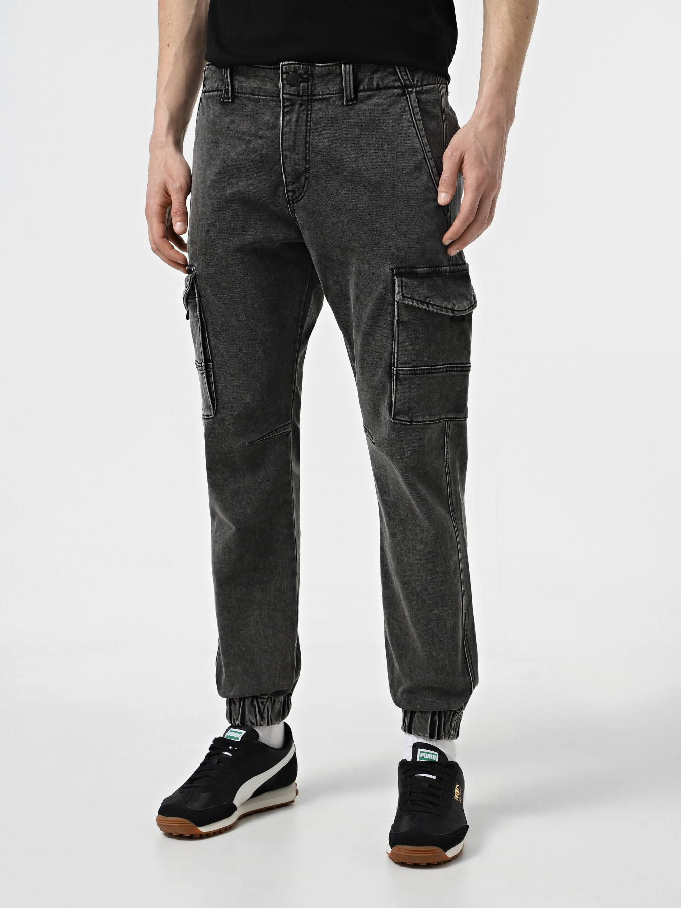 Брюки JACK & JONES модель 12269597_Black Denim MF 002 Фото