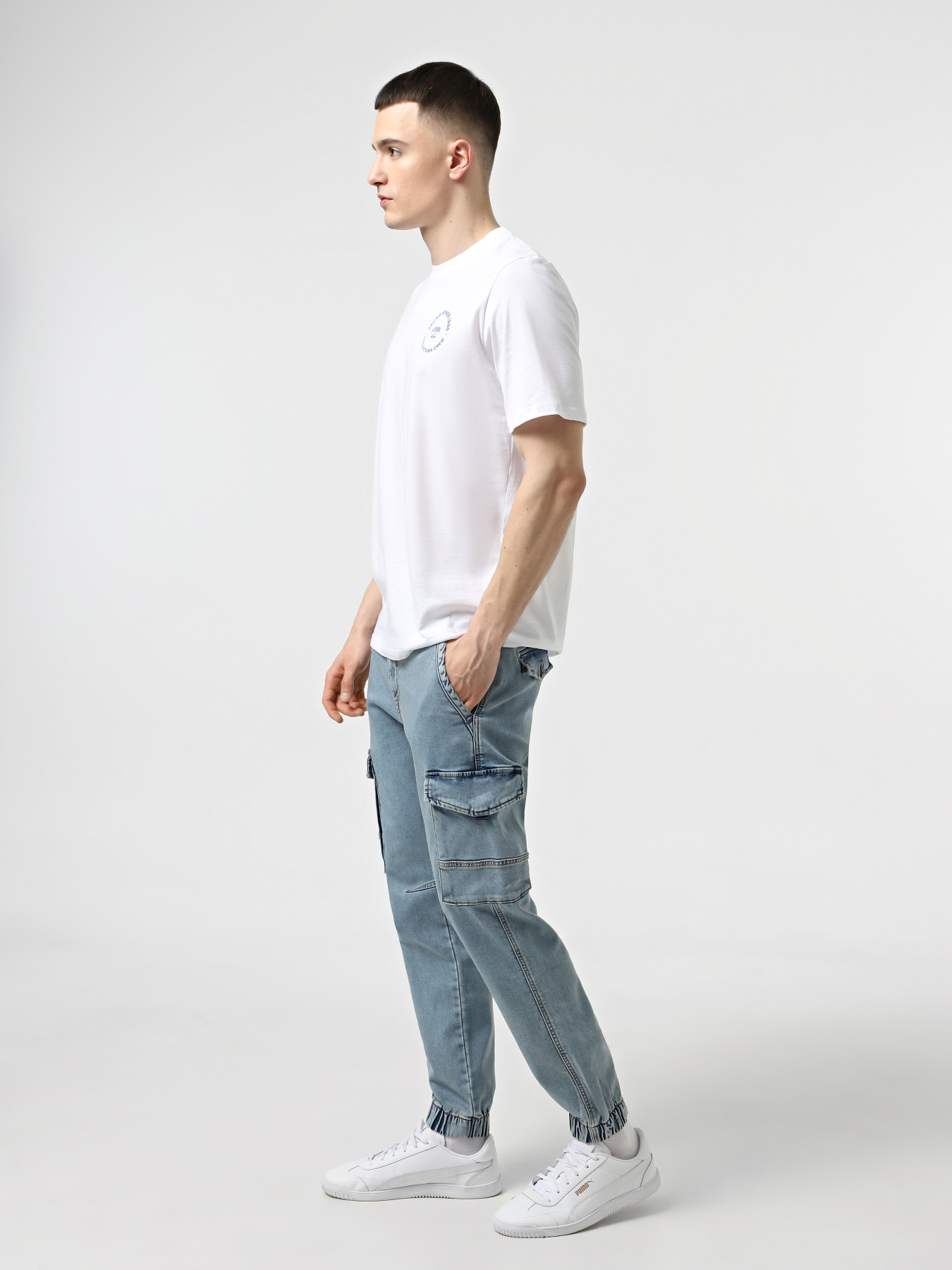 Брюки JACK & JONES модель 12269597_Blue Denim MF 001 Фото
