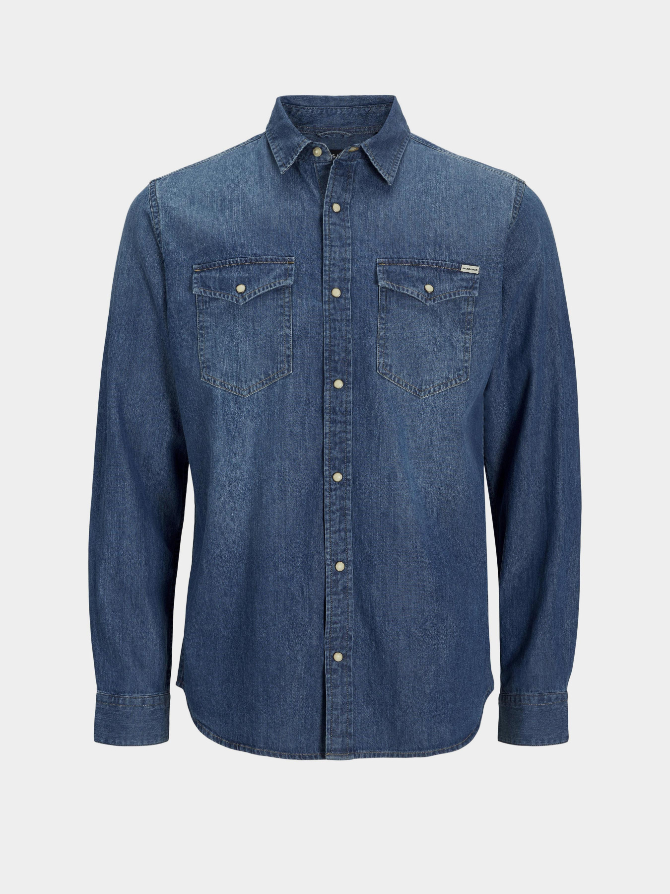 Сорочки JACK & JONES SHERIDAN SHIRT модель 12138115_Medium Blue Denim Slim Сорочки JACK & JONES SHERIDAN SHIRT модель 12138115_Medium Blue Denim Slim Фото