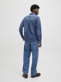 Сорочки JACK & JONES SHERIDAN SHIRT модель 12138115_Medium Blue Denim Slim Фото