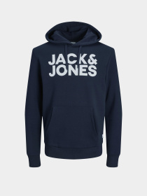 Худі та світшоти JACK & JONES CORP LOGO SWEAT HOOD модель 12152840_Navy Blazer Reg /Large Pri Фото