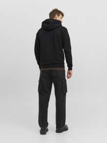 Худі та світшоти JACK & JONES BRADLEY SWEAT ZIP HOOD модель 12249342_Black Фото