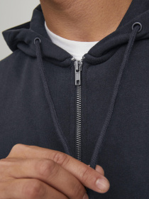 Худі та світшоти JACK & JONES BRADLEY SWEAT ZIP HOOD модель 12249342_Black Фото