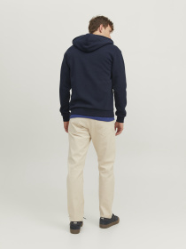 Худі та світшоти JACK & JONES BRADLEY SWEAT ZIP HOOD модель 12249342_Navy Blazer Фото