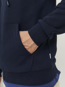 Худі та світшоти JACK & JONES BRADLEY SWEAT ZIP HOOD модель 12249342_Navy Blazer Фото