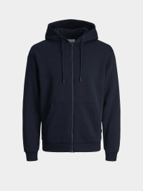 Худі та світшоти JACK & JONES BRADLEY SWEAT ZIP HOOD модель 12249342_Navy Blazer Фото