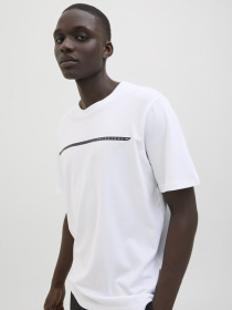 Футболки и поло JACK & JONES FUSION FULL BRANDING TEE модель 12273120_Bright White Фото