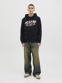 Худи и свитшоты JACK & JONES LOGO SWEAT HOOD модель 12279649_Black Фото