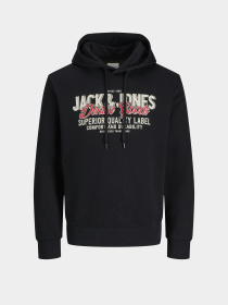 Худи и свитшоты JACK & JONES LOGO SWEAT HOOD модель 12279649_Black Фото