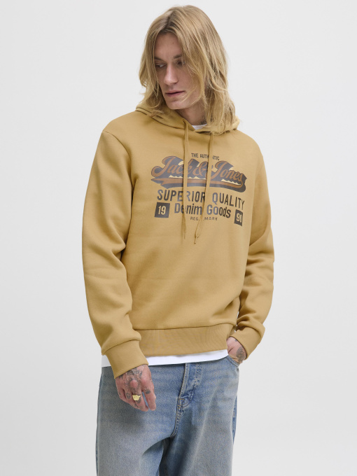 Худи и свитшоты JACK & JONES LOGO SWEAT HOOD модель 12279649_Curry Фото