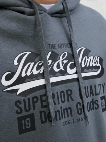 Худі та світшоти JACK & JONES LOGO SWEAT HOOD модель 12279649_Stormy Weather Фото