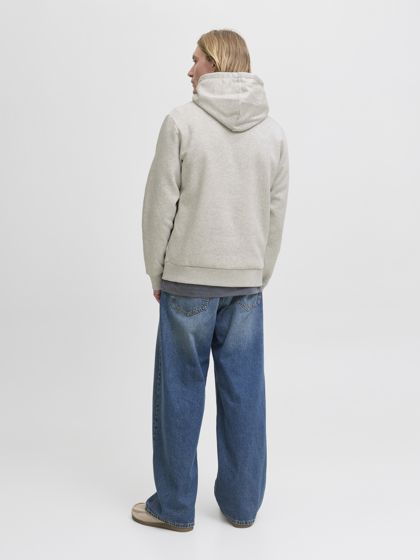 Худі та світшоти JACK & JONES LOGO SWEAT HOOD модель 12279649_White Melange Худі та світшоти JACK & JONES LOGO SWEAT HOOD модель 12279649_White Melange Фото